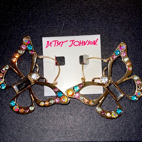 New BETSEY JOHNSON
Butterfly Hoop Earrings - Picture 7 of 12